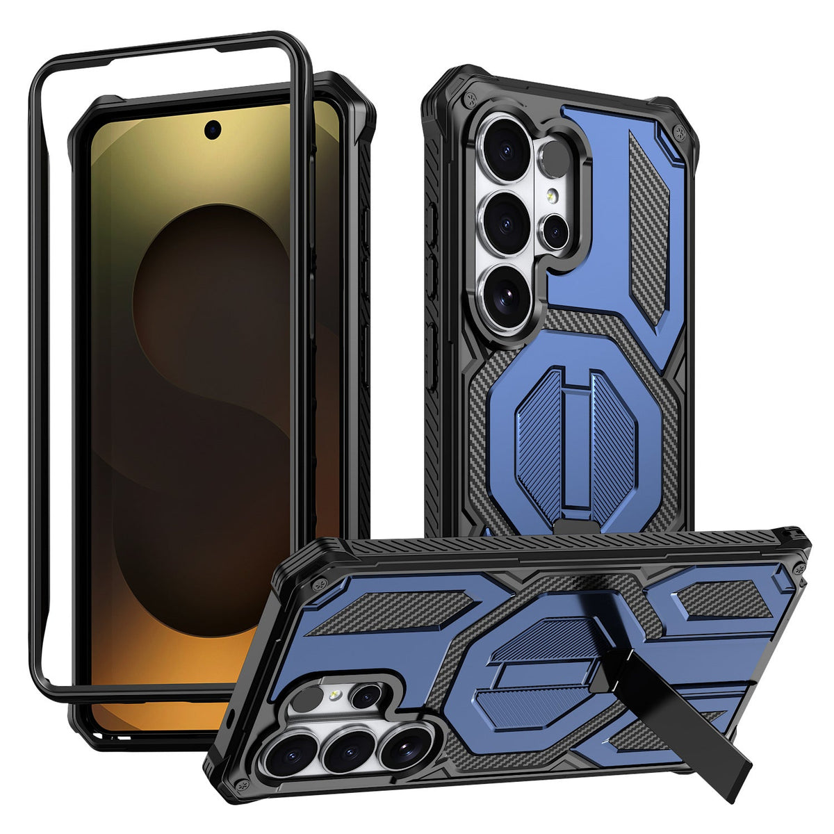 Military Grade Rugged Phone Case Ultimate 3 Layer Protection For Samsung S26 S25 S24 Series for Samsung Galaxy - side angle