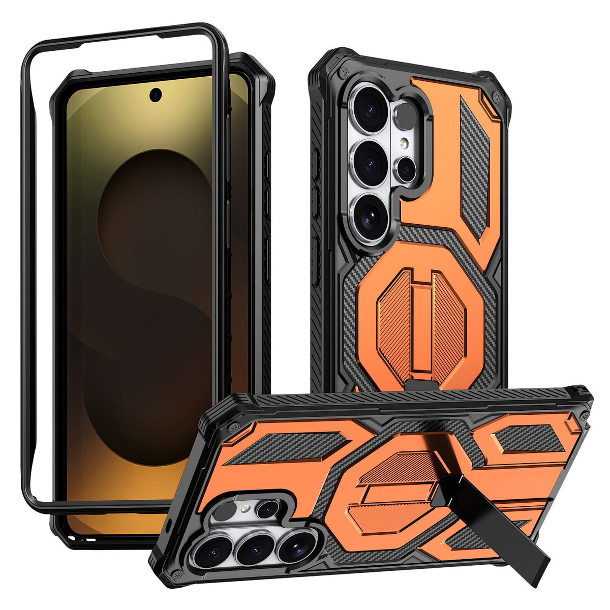 Military Grade Rugged Phone Case Ultimate 3 Layer Protection For Samsung S26 S25 S24 Series for Samsung Galaxy - back detail