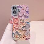 Blush Butterfly Garden Rhinestone iPhone 17 16 15 14 13 12 11 Plus Pro Max Case - front view