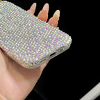 Aurora Ice Rhinestone iPhone Case Full Crystal Bling - on phone