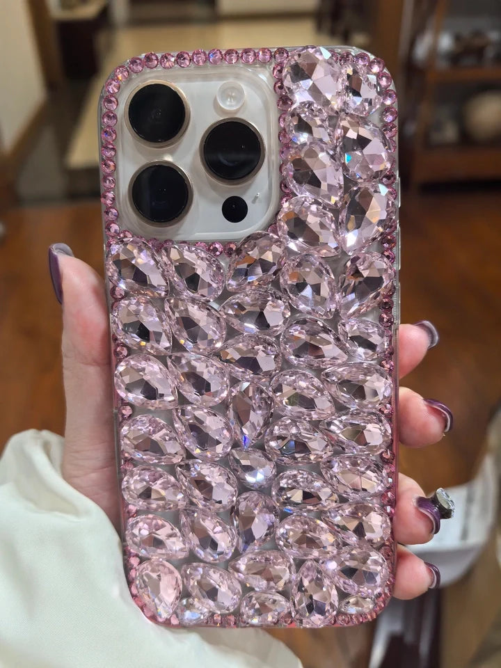 Champagne Crystal Bling iPhone Case - front view