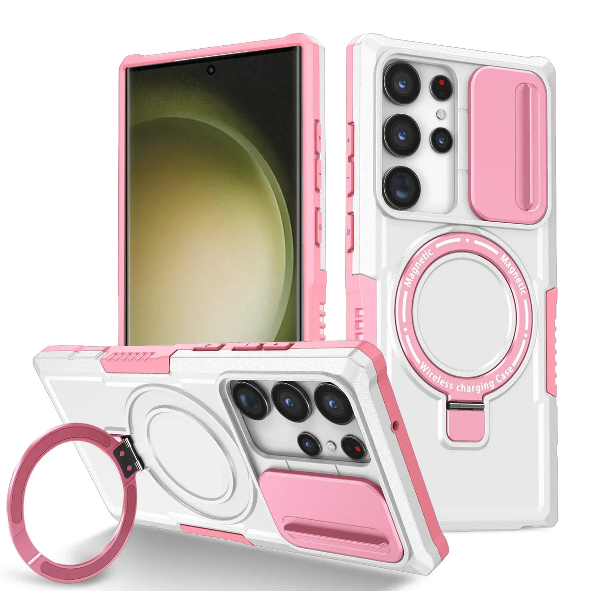 Samsung Galaxy S25 Series Magnetic Hybrid Armor Case with Ring Holder - view 15