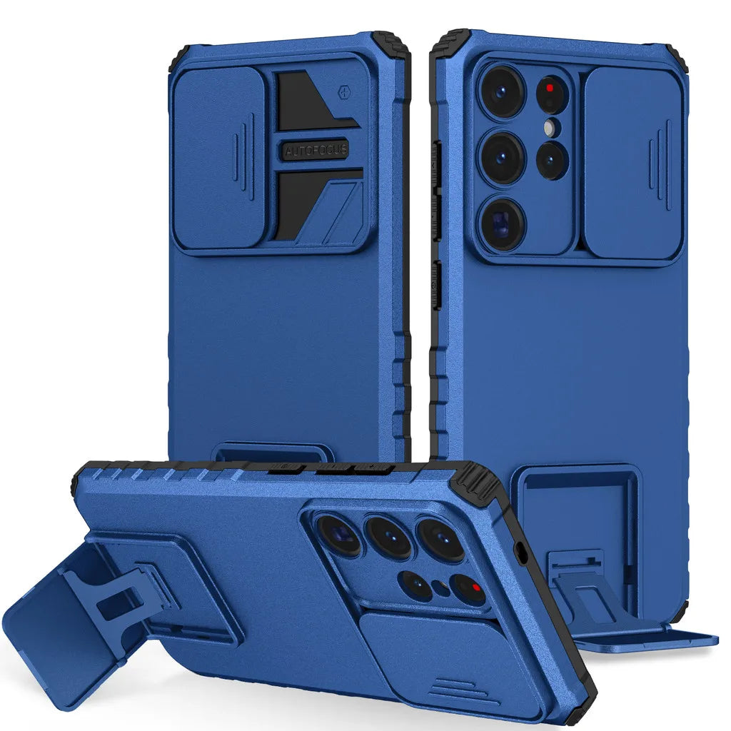 Samsung Galaxy S24 Series Anti Drop Airbag Case with Camera Slide Cover - front view
