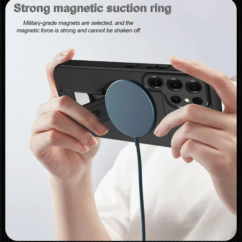 Samsung Galaxy S26 Series Magnetic Case with Stand - side angle