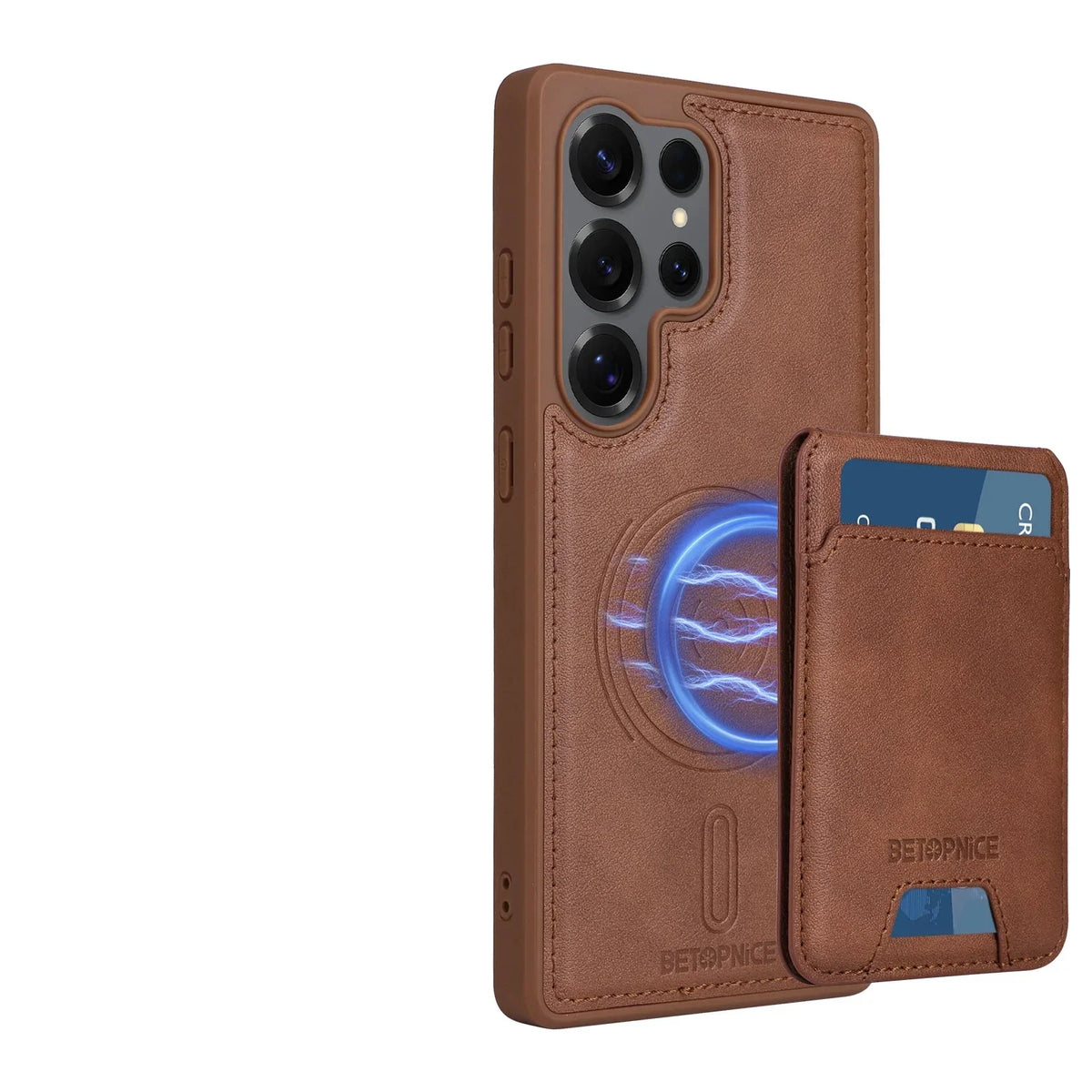 Samsung Galaxy S24 Series Magnetic Leather Case with Detachable Wallet & Card Holder - view 10