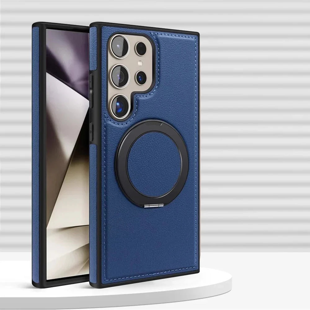 Samsung Galaxy S24 Series Leather Case with 360° Rotating Stand - view 9