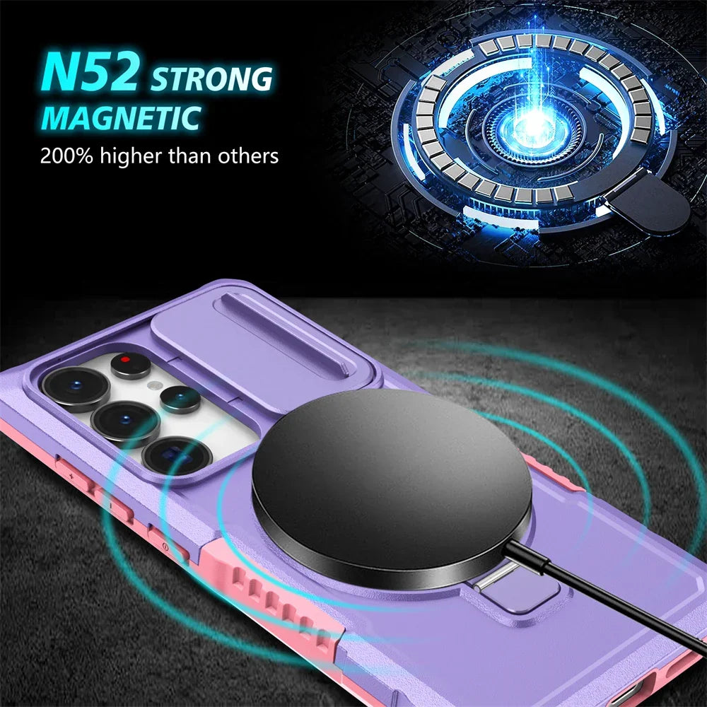Samsung Galaxy S26 Series Rugged Hybrid Armor Magnetic Case - close-up detail