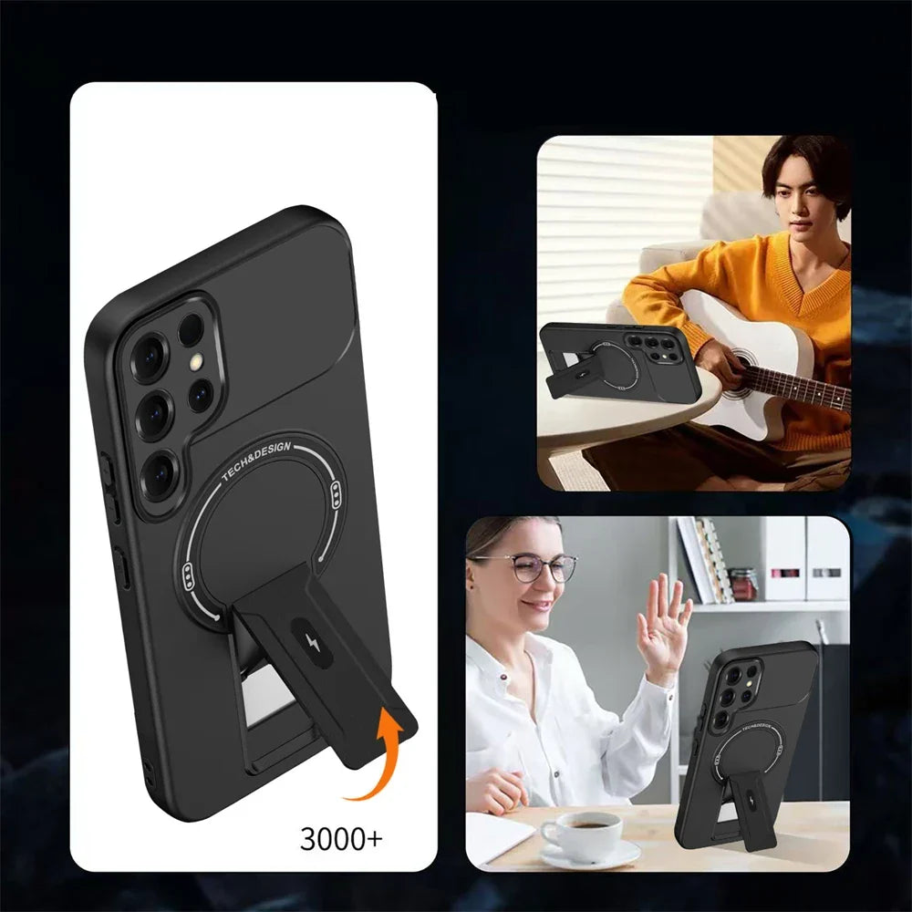 Samsung Galaxy S26 Series Magnetic Case with Stand - on phone