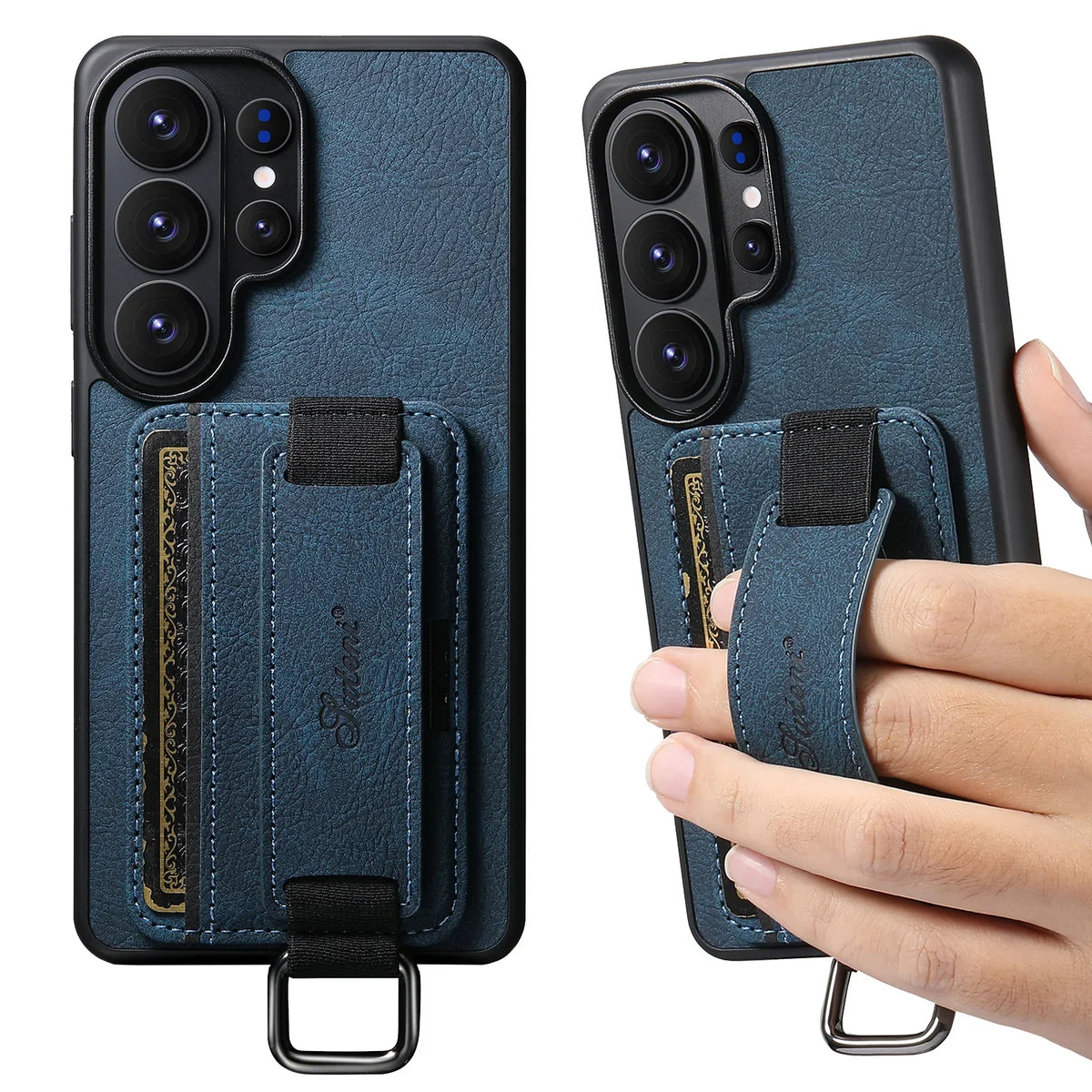 Samsung Galaxy S26 Ultra Lychee Grain Leather Case with Card Slots and Ring - view 6