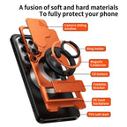 Samsung Galaxy S26 Series Case with Ring Stand and Lens Protector - side angle