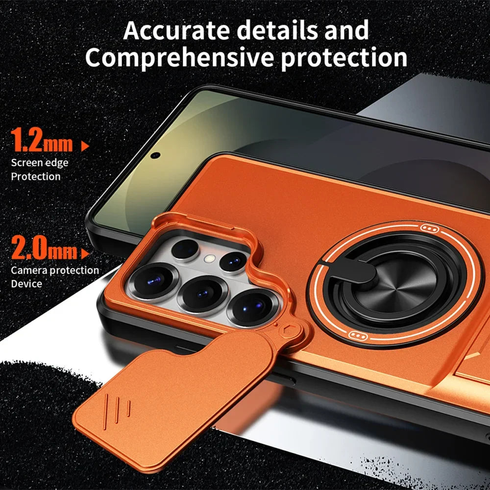 Samsung Galaxy S26 Series Case with Ring Stand and Lens Protector - close-up detail