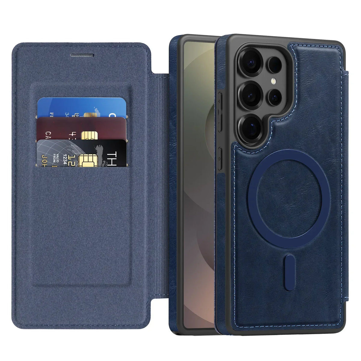 Samsung Galaxy S24 Series PU Leather Flip Magnetic Case with Card Holder - view 7