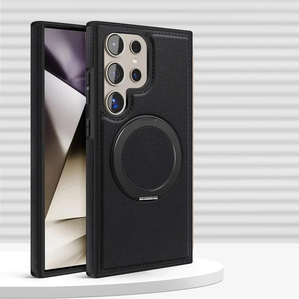 Samsung Galaxy S24 Series Leather Case with 360° Rotating Stand - view 8