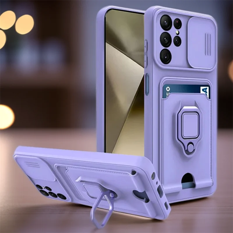 Samsung Galaxy S25 Series Magnetic Phone Case with Camera Cover & Card Slot - back detail