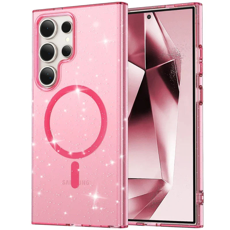 Samsung Galaxy S24 Series Shockproof Acrylic Magnetic Case - close-up detail