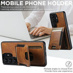 Samsung Galaxy S26 Ultra Leather Wallet Case with Vertical Card Slots - on phone