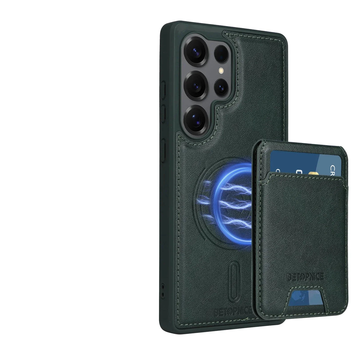 Samsung Galaxy S24 Series Magnetic Leather Case with Detachable Wallet & Card Holder - view 7