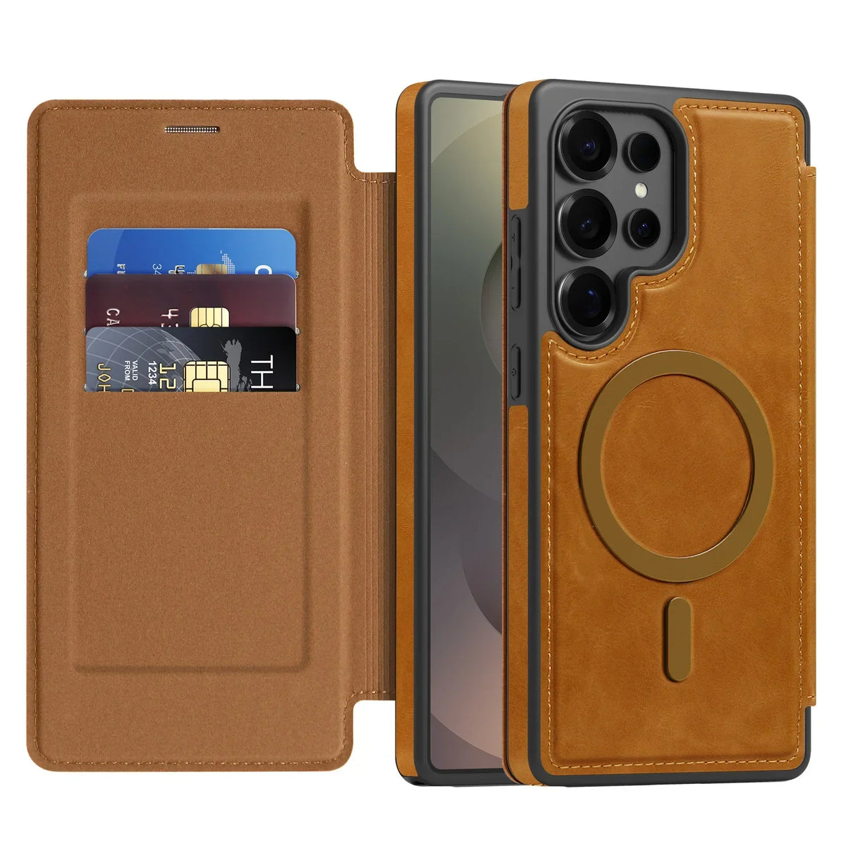 Samsung Galaxy S25 Series PU Leather Flip Magnetic Case with Card Holder - view 8