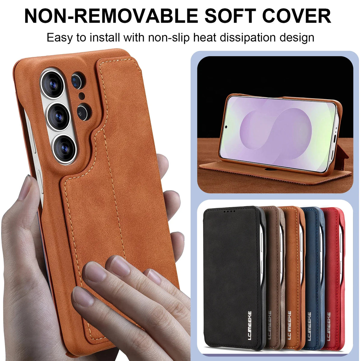 Samsung Galaxy S26 Series Leather Wallet Case with Kickstand - view 7