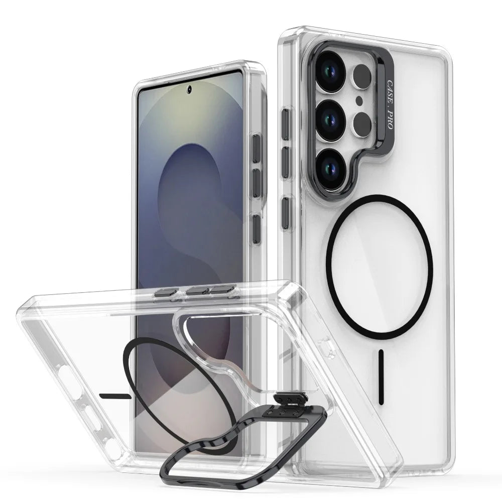 Samsung Galaxy S25 Series Magnetic Clear Case with Lens Stand - back detail