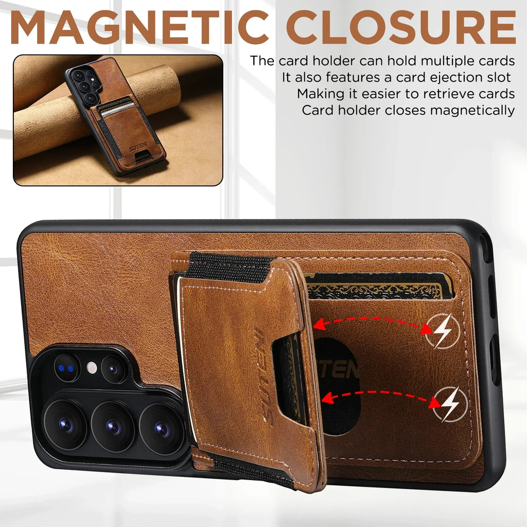 Samsung Galaxy S26 Ultra Leather Wallet Case with Vertical Card Slots - view 6
