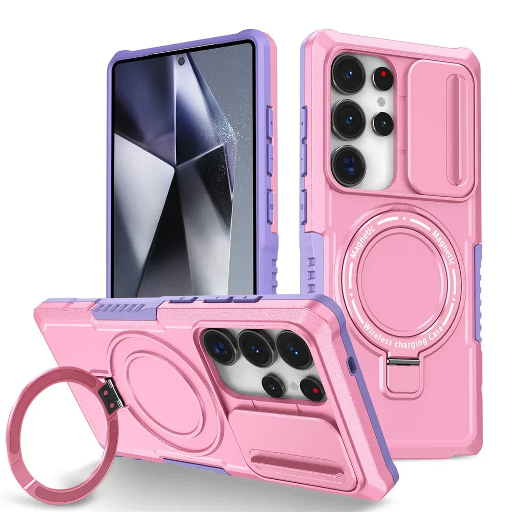 Samsung Galaxy S26 Series Rugged Hybrid Armor Magnetic Case - front view