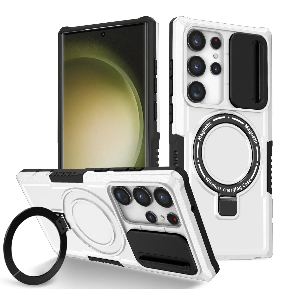 Samsung Galaxy S25 Series Magnetic Hybrid Armor Case with Ring Holder - view 11