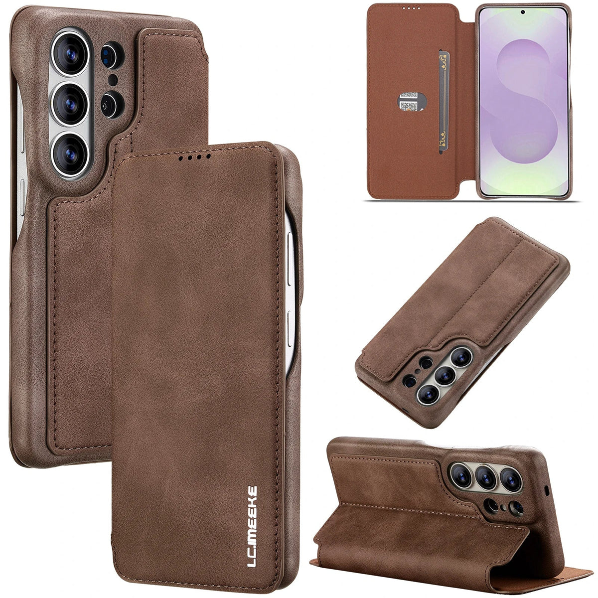 Samsung Galaxy S26 Series Leather Wallet Case with Kickstand - view 10