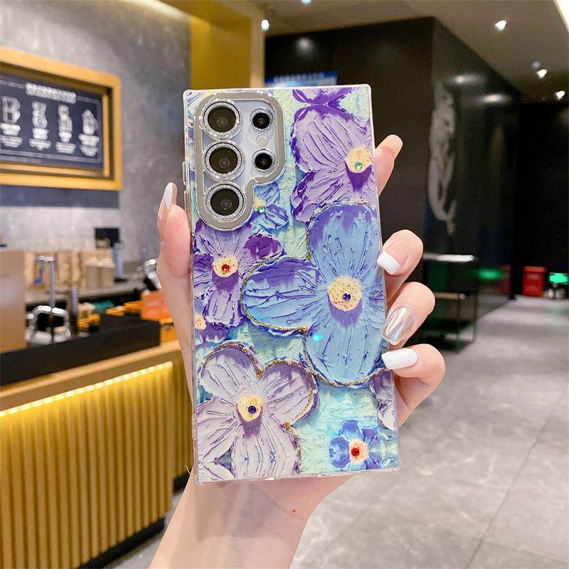 Oil Painting Floral Samsung Cases with Camera Lens Protection for Samsung Galaxy - front view